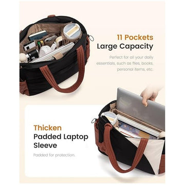 Green Stylish 16 - inch Women's Tote Bag - Teacher & Nurse Puffer Work Bag, Travel & Daily Handbag with Cup Holders - RnR Galore