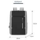 Grey 3 Piece Mens Backpack Set with Sling Bag and Pouch USB Charging Port Large Capacity Laptop Daypack Water Resistant Business Travel School Bag - RnR Galore