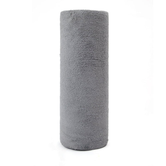 Grey 4 - Roll Pack, 80 Sheets Reusable Tear - Off Microfiber Cleaning Cloths - Non - Stick Oil & Absorbent Kitchen Wipes - RnR Galore