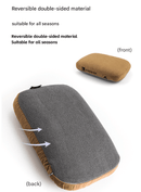 Grey Reversible Memory Foam Travel Pillow - All - Season Comfort Neck Support for Deep Sleep & Portability - RnR Galore