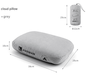 Grey Reversible Memory Foam Travel Pillow - All - Season Comfort Neck Support for Deep Sleep & Portability - RnR Galore
