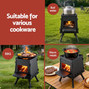 Grillz Fire Pit BBQ Portable Outdoor Fireplace Metal Camping Stove for Boiling Water, BBQ, Picnics - RnR Galore