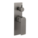 Gun Metal Grey Square Wall Mounted Shower Mixer Diverter 2 Ways Switch Valve Set - RnR Galore