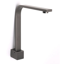 Gun Metal Square Bathroom Swivel Spout Gooseneck Arm Bathtub Filler Tap Outlet - RnR Galore