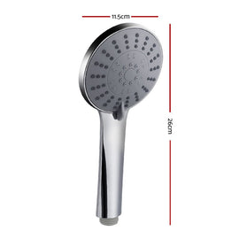 Handheld Shower Head 4.5" High Pressure 5 Modes Poweful Round Chrome - RnR Galore