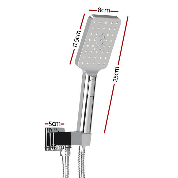 Handheld Shower Head Holder 3.1'' High Pressure Silver - RnR Galore