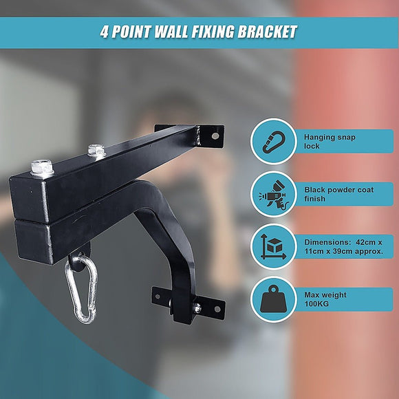 Heavy Duty Punch Bag Wall Bracket – Steel Boxing Bag Holder for Home Gym - RnR Galore