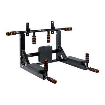 Heavy Duty Wall Mounted Power Station Pull Up Dip Knee Raise Bar - RnR Galore