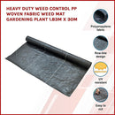 Heavy Duty Weed Control PP Woven Fabric Weed Mat Gardening Plant 1.83m x 30m - RnR Galore
