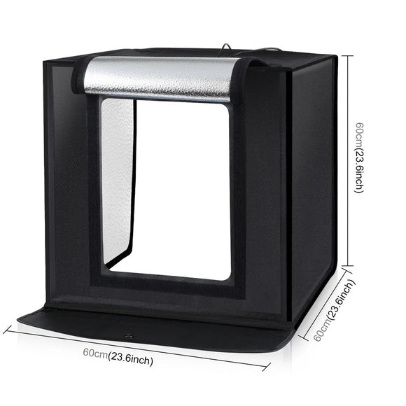 Hridz 60cm Light Box Bi - Colour Photography Portable Photo Studio Shooting Tent with 6 PVC Backdrops - RnR Galore