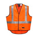 HUSKI Hi Vis Patrol Vest 3M Reflective Tape Safety Workwear High Visibility - Orange - XL - RnR Galore