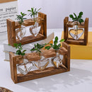 HydroponicWoodenFramewithSnap - On - Heart - ShapedTripleBottle - RnR Galore