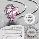 Infinity Love Heart Necklace, Birthstone Necklace for Women, Jewelry for Women with Healing Crystals, Allergy Free Pendant Necklace - 10a - October - Rose Quartz Pink - RnR Galore