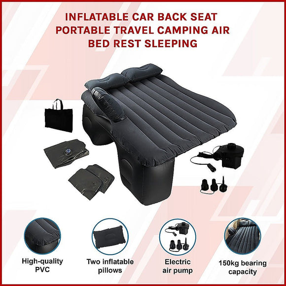 Inflatable Car Back Seat Mattress – Portable Travel Air Bed for Camping & Sleeping - RnR Galore