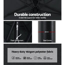 Instahut 2.7m Outdoor Umbrella w/Base Pole Stand Garden Beach Black - RnR Galore
