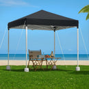 Instahut Gazebo 2x2m Outdoor Patio Garden Marquee Shade w/ Base Pods Black - RnR Galore