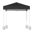 Instahut Gazebo 2x2m Outdoor Patio Garden Marquee Shade w/ Base Pods Black - RnR Galore