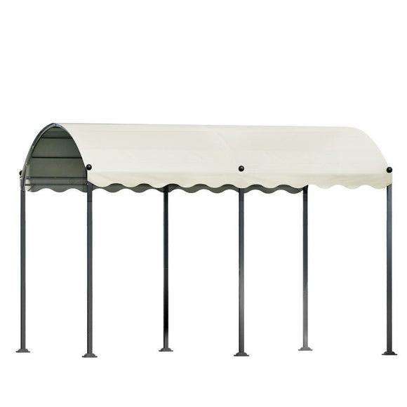 Instahut Gazebo Marquee 4x3m Outdoor Event Wedding Tent Camping Party Shade Iron Art Canopy Beige - RnR Galore