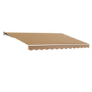Instahut Retractable Folding Arm Awning Manual Sunshade 2.5Mx2M Beige - RnR Galore