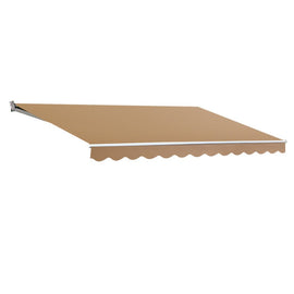 Instahut Retractable Folding Arm Awning Manual Sunshade 2.5Mx2M Beige - RnR Galore