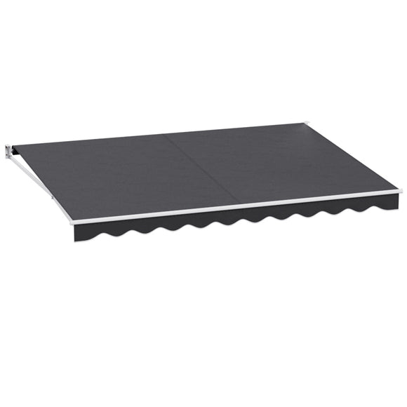 Instahut Retractable Folding Arm Awning Manual Sunshade 4.5Mx3M Grey - RnR Galore