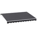 Instahut Retractable Folding Arm Awning Manual Sunshade 4Mx3M Grey - RnR Galore