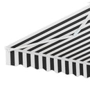 Instahut Retractable Folding Arm Awning Manual Sunshade 4Mx3M Grey White - RnR Galore
