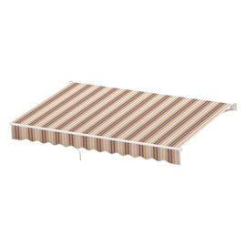 Instahut Retractable Folding Arm Awning Motorised Sunshade 3Mx2.5M Beige Brown - RnR Galore