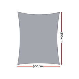 Instahut Waterproof Shade Sail Shade cloth 220GSM Canopy 3x5m - RnR Galore