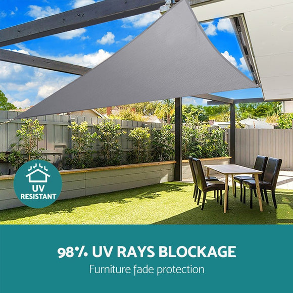 Instahut Waterproof Shade Sail Shade cloth Triangle Canopy 220GSM 4x4x4m - RnR Galore