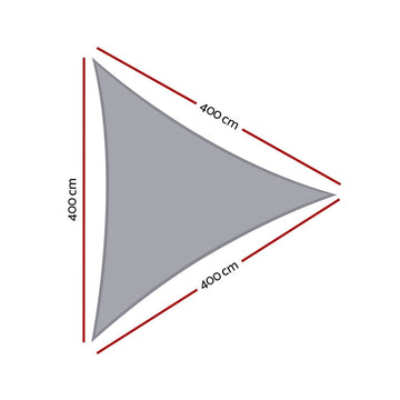 Instahut Waterproof Shade Sail Shade cloth Triangle Canopy 220GSM 4x4x4m - RnR Galore