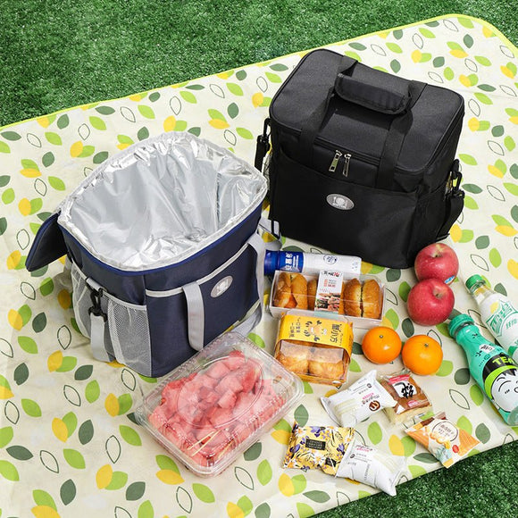 Insulated Lunch Bag Thermal Cooler Tote with Adjustable Shoulder Strap Waterproof Lining for Work School & Picnics Black Small - RnR Galore
