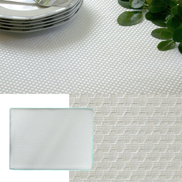 Invitation Prestige Cotton Rich Jacquard Off White Table Cloth 160 x 220 cm - RnR Galore