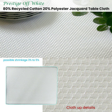Invitation Prestige Cotton Rich Jacquard Off White Table Cloth 160 x 360 cm - RnR Galore