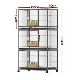 i.Pet Bird Cage Large Bird Cages Aviary Budgie Perch Cage Parrot Pet Stand Wheels - RnR Galore