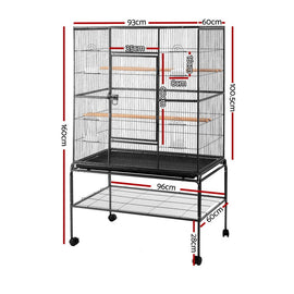 i.Pet Bird Cage Large Cages 160cm Parrot Aviary Stand - Alone Budgie Wheels Castor - RnR Galore
