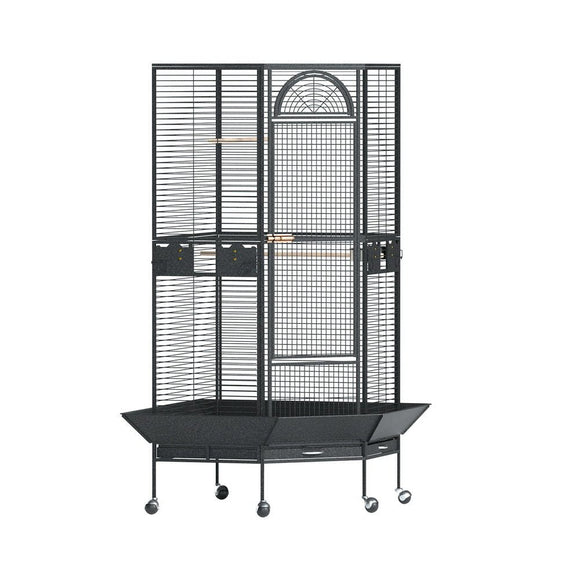 i.Pet Bird Cage Large Jumbo Aviary Budgie Perch Cage Parrot Stand Wheels Corner - RnR Galore