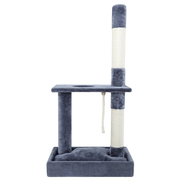 i.Pet Cat Tree 102cm Scratching Post Tower Scratcher Condo House Board Grey - RnR Galore