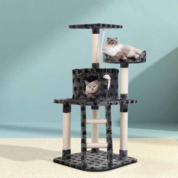 i.Pet Cat Tree 120cm Tower Scratching Post Scratcher Trees Bed Wood Condo Toys Bed - RnR Galore