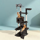 i.Pet Cat Tree 193cm Tower Scratching Post Scratcher Condo House Trees Grey - RnR Galore