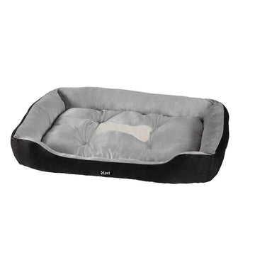 i.Pet Pet Bed Dog Cat Calming Soft Sleeping Comfy Plush Mat Cave Washable Black - RnR Galore