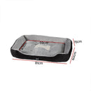 i.Pet Pet Bed Dog Cat Calming Soft Sleeping Comfy Plush Mat Cave Washable Black - RnR Galore