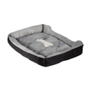 i.Pet Pet Bed Dog Cat Calming Soft Sleeping Comfy Plush Mat Cave Washable Black - RnR Galore