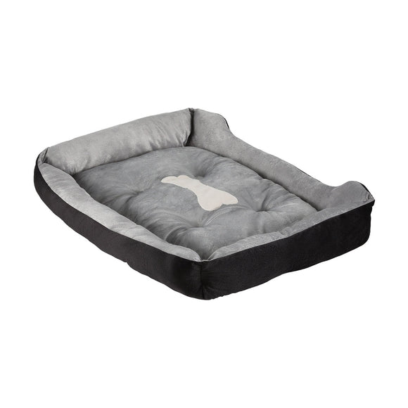 i.Pet Pet Bed Dog Cat Calming Soft Sleeping Comfy Plush Mat Cave Washable Black - RnR Galore