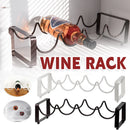 Iron Wine Rack Bottle Holder Metal Display Stand Tabletop Decorative Storage - Brown - RnR Galore