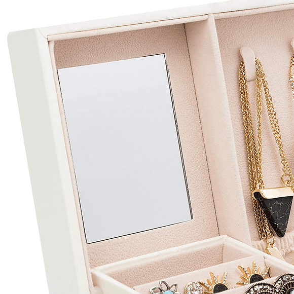 Jewellery Storage Box Girls Rings Necklaces Display Organiser Storage Case - RnR Galore
