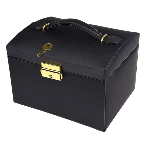 Jewellery Storage Box Girls Rings Necklaces Display Organiser Storage Case - RnR Galore
