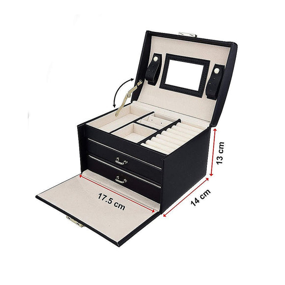 Jewellery Storage Box Girls Rings Necklaces Display Organiser Storage Case - RnR Galore
