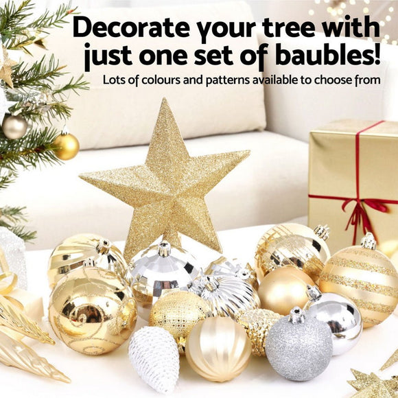 Jingle Jollys 125pcs Christmas Tree Decorations Set Baubles Ornaments Party - RnR Galore