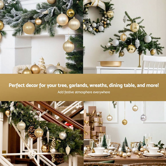 Jingle Jollys 125pcs Christmas Tree Decorations Set Baubles Ornaments Party - RnR Galore